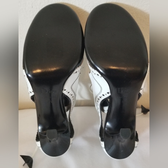 NEW DIOR 39 D'TRICK SPECTATOR BLACK AND WHITE LEATHER STILETTO HEEL - Picture 8 of 9